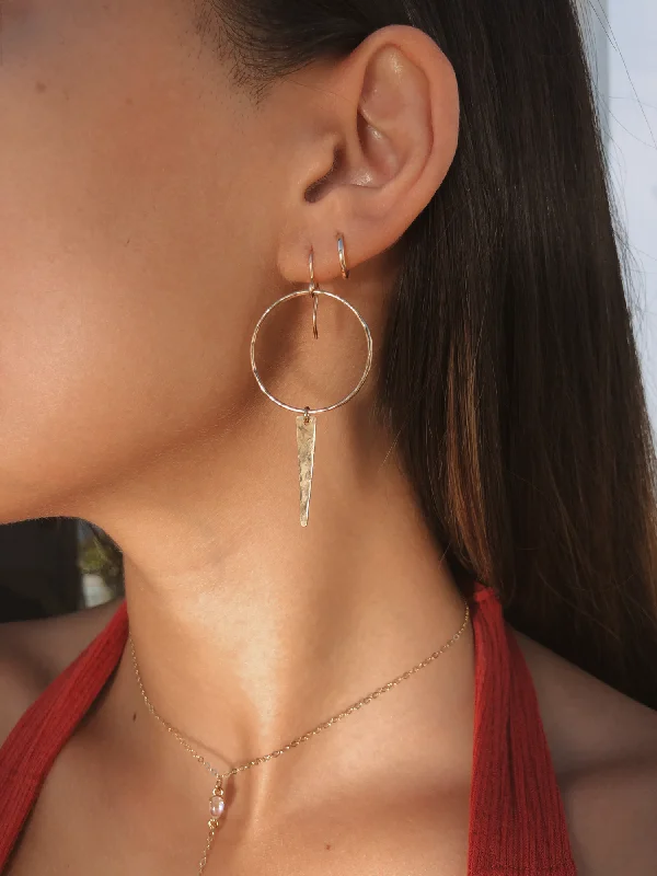 Luxury Designer Earrings-Dainty Lil Spike Hoops