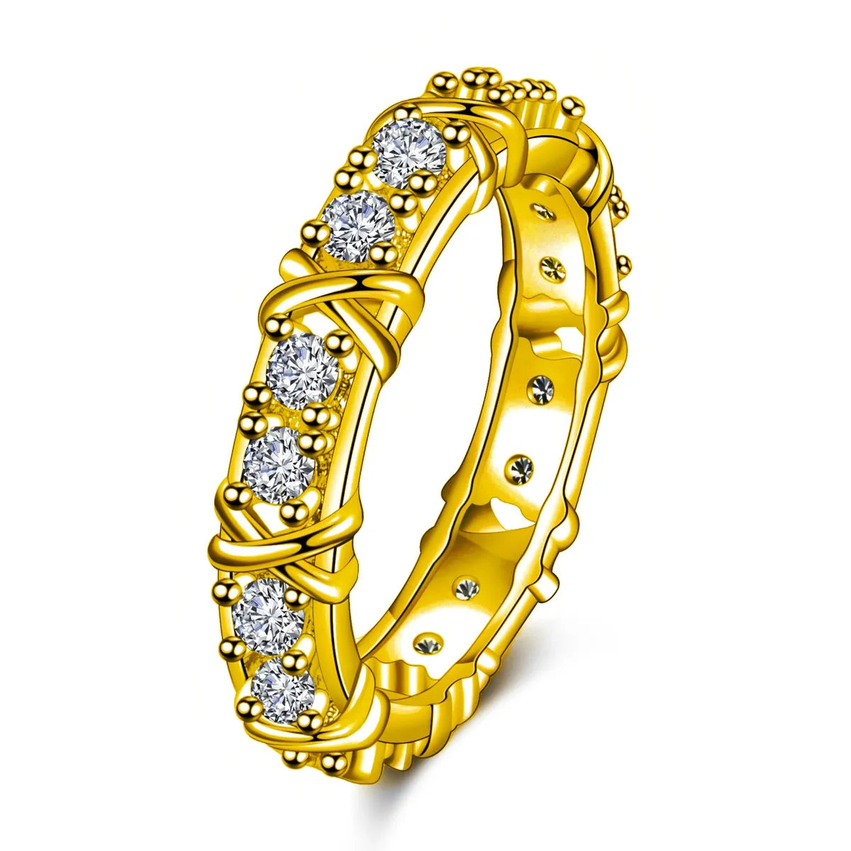 White Diamond Ring [Yellow Gold]]