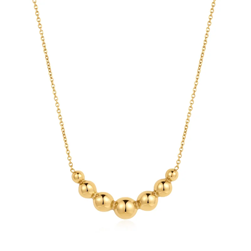 Beaded Layered Necklace-Cleo Necklace Gold