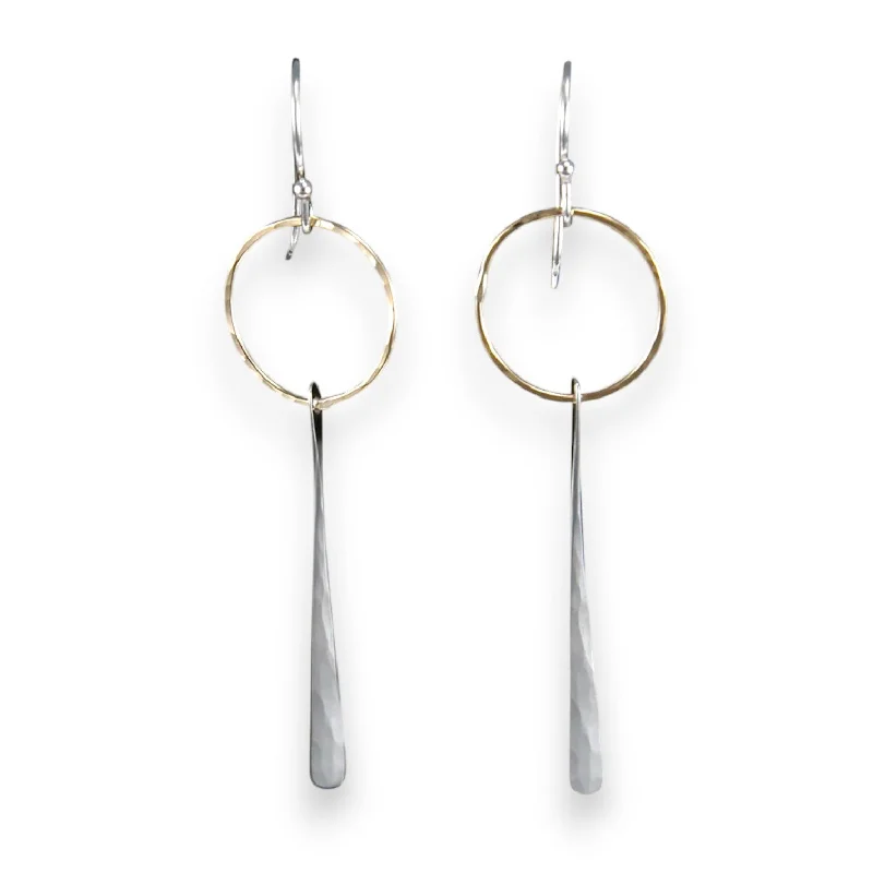 Dangling Gold Earrings-2190 - Dangling Pendulum