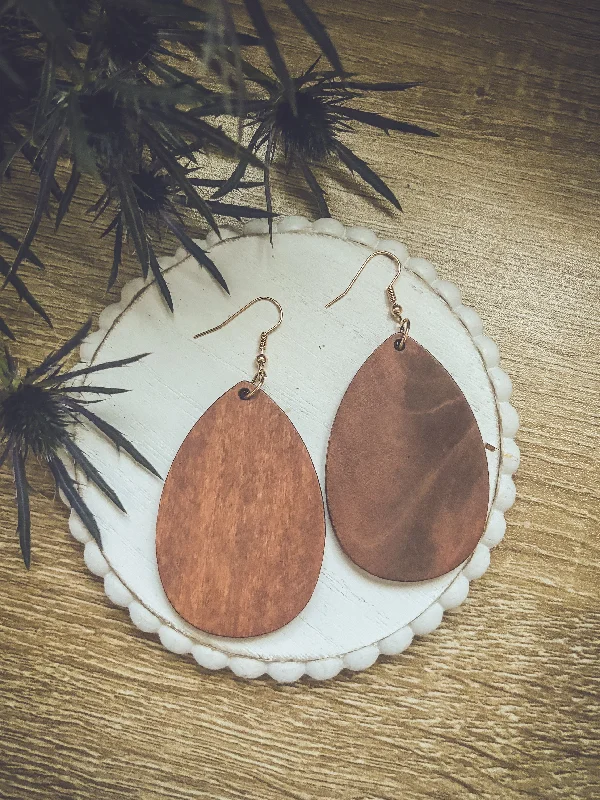 Cute Animal Earrings-Beautiful Boho Wooden Drop Earrings