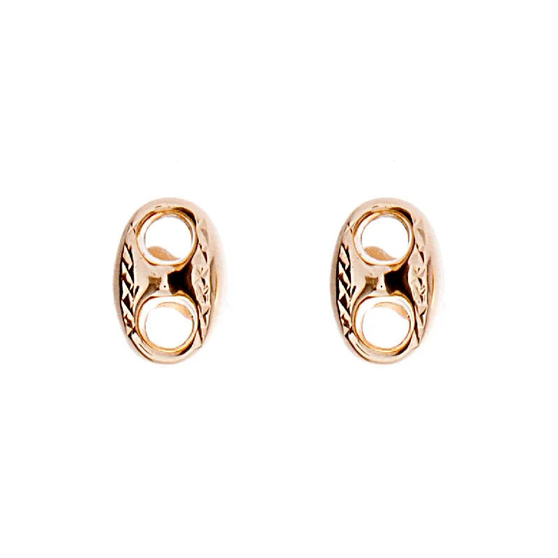 Fashion Drop Earrings-Puffed Mariner Earrings 6.5mm