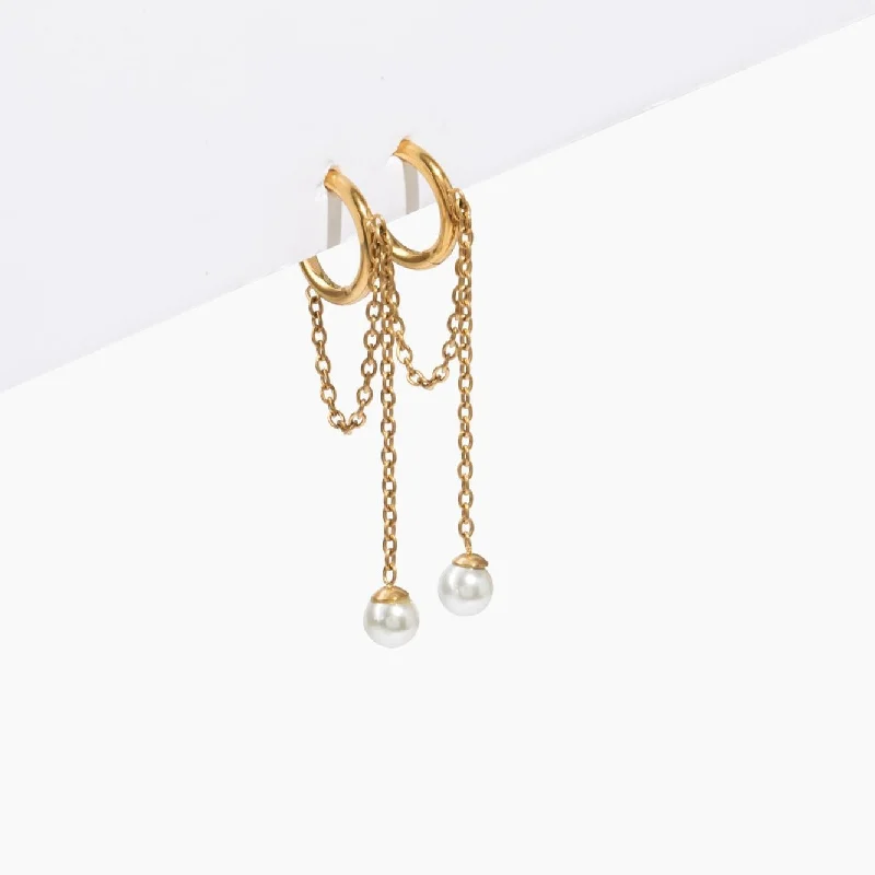 Modern Geometric Earrings-Leonie Hoop Earrings