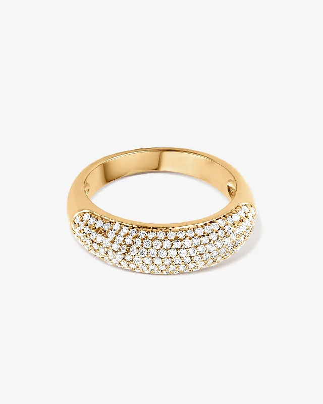 Pavé Dome Stacking Ring