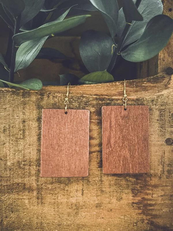 Embellished Drop Earrings-Beautiful Boho Wooden Drop Earrings