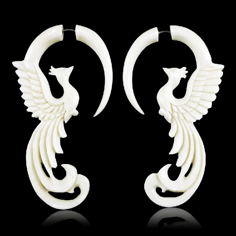 Double Drop Earrings-<span>EFB-144<span>: </span></span>Phoenix Drops- Bone