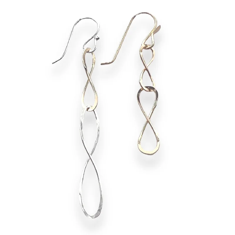 Embellished Drop Earrings-2297 - Double Infinity Dangles