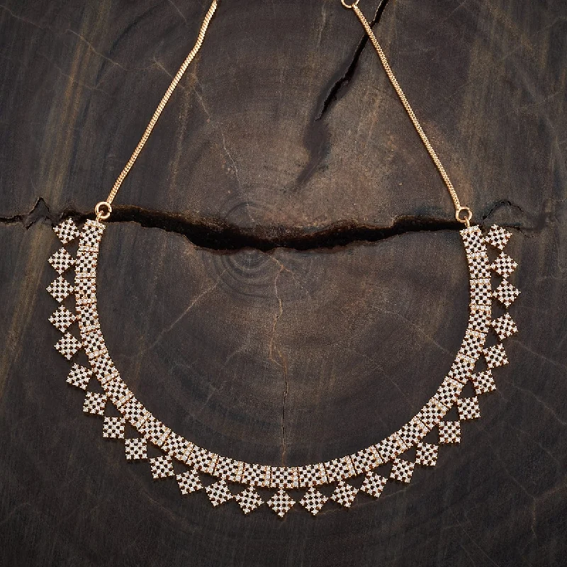 Beaded Gold Necklace-Zircon Necklace 181246