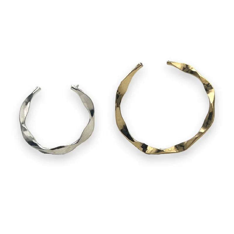 Silver Hoop Earrings-E202 - Post - Glowing Wraps