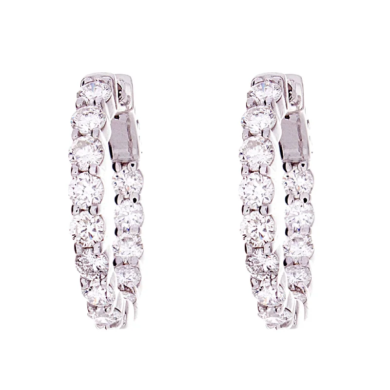 Stylish Stud Earrings-Dimaond Hoop Earrings