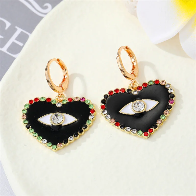 Colorful Crystals Black Love Eyes