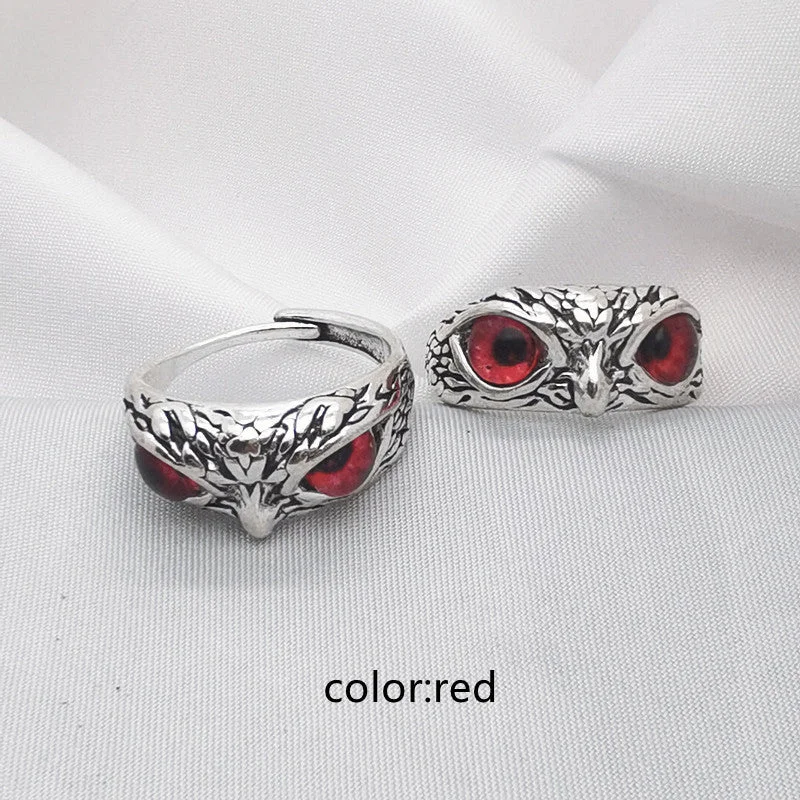 Red Eye Owl Ring