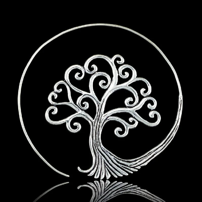 Classic Pearl Studs-<span>ASE-349<span>: </span></span>Tree of Life Spirals