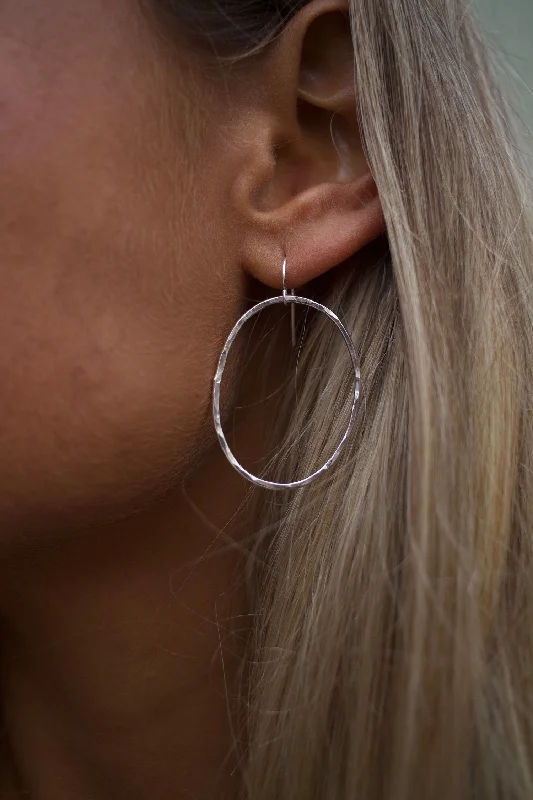 Silver Ear Cuffs-Cozumel Island Oval Hoops