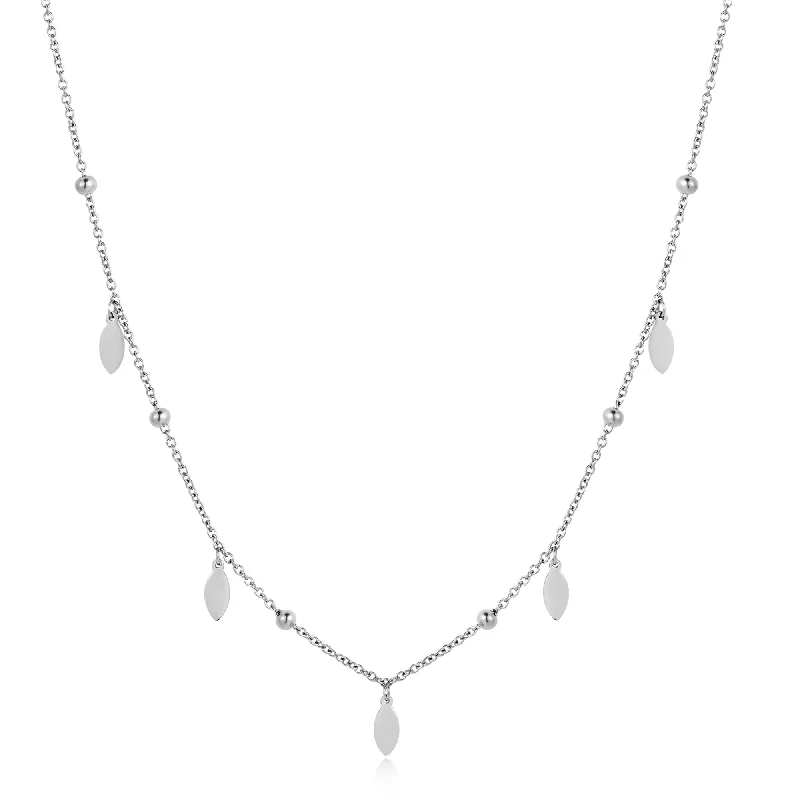 Elegant Heart Pendant Necklace-Silas Chain Silver