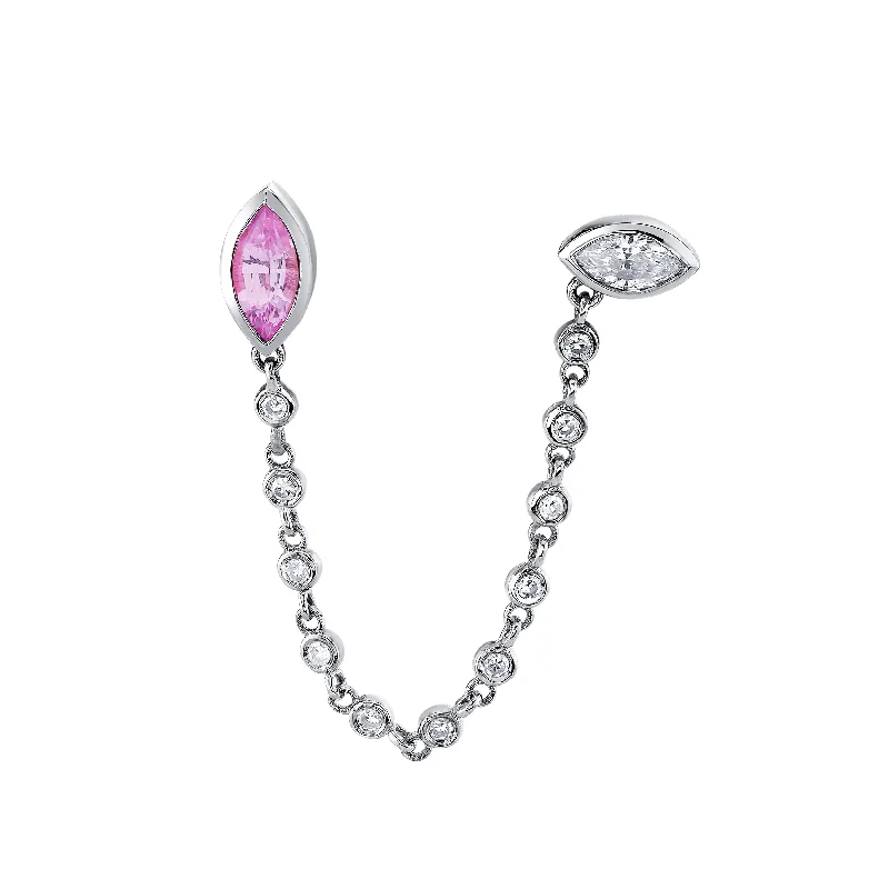 White Gold/Pink Sapphire