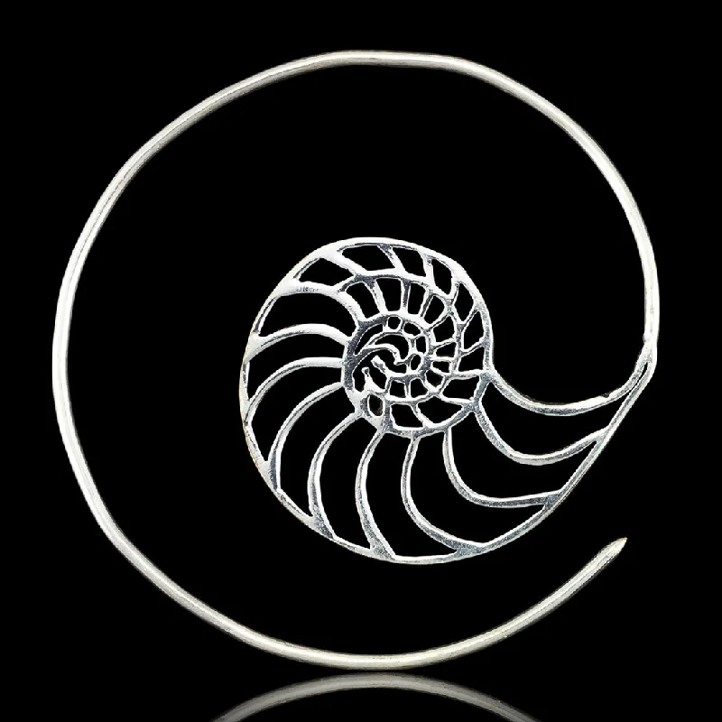 Luxury Pearl Earrings-<span>ASE-260<span>: </span></span>Nautilus Spirals