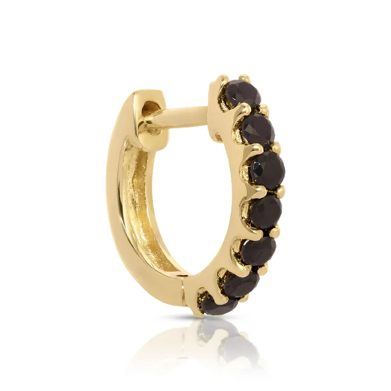 Glittery Hoop Earrings-Alli Webb Onyx Huggie