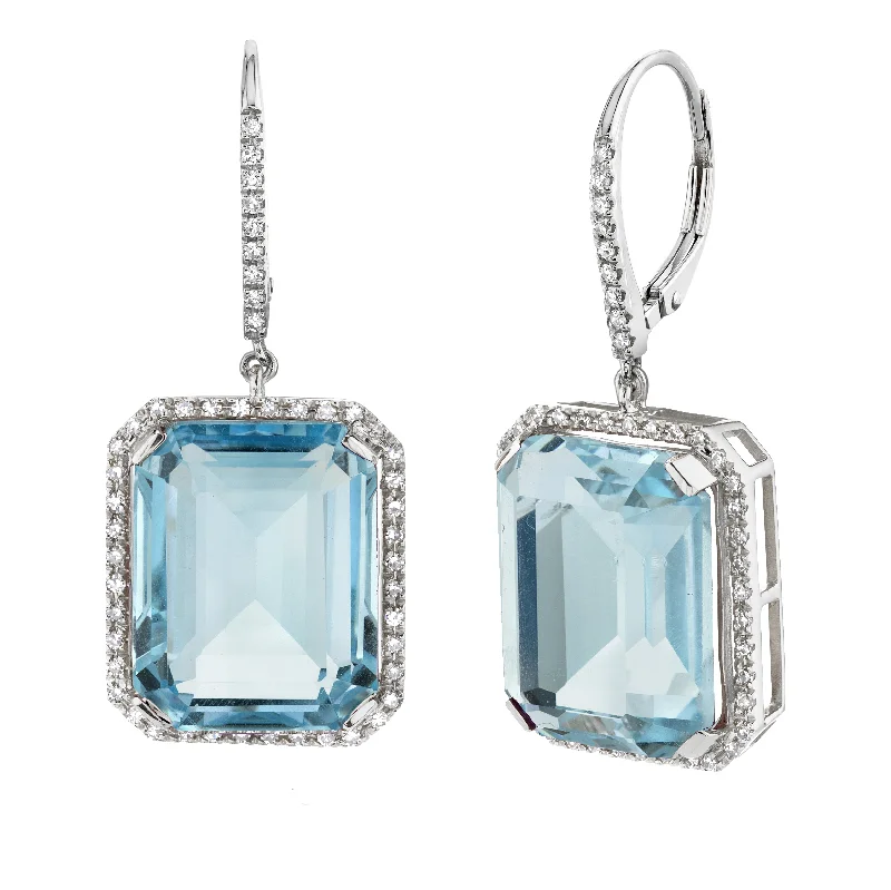 White Gold/Light Blue Crystal