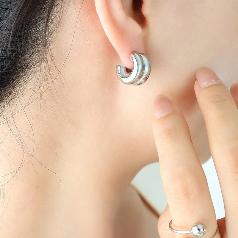 F018-Steel Earrings