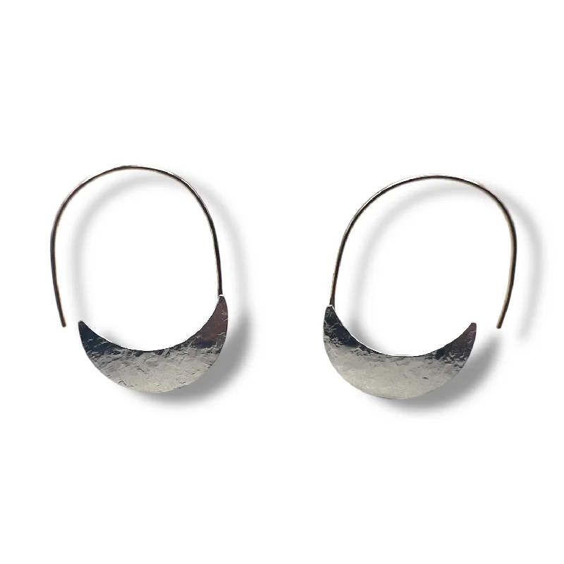 Custom Earrings for Gift-2335 - Crescent Hoops